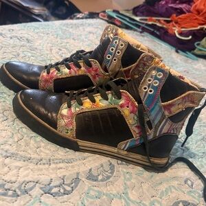 Colorful High-Top Rare Supra Sneakers